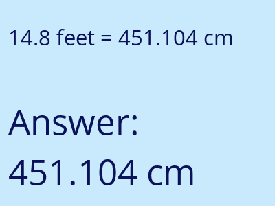 14.8 feet in cm image