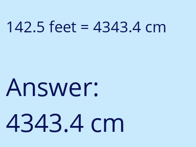 142.5 feet in cm image