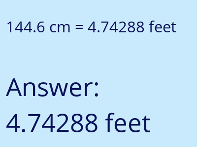 144.6 cm in feet image