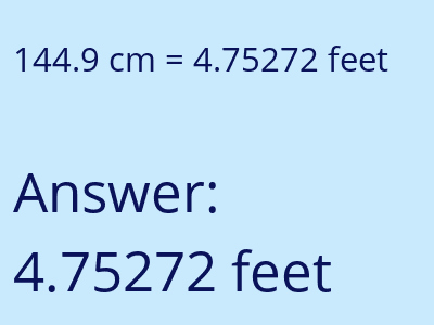 144.9 cm in feet image