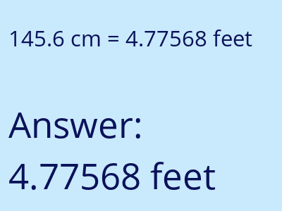 145.6 cm in feet image