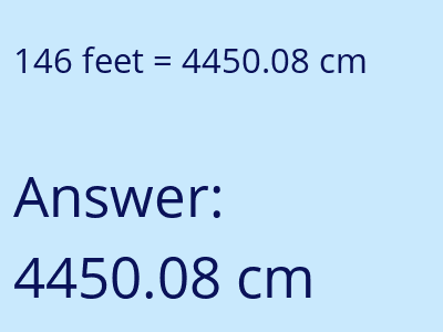 146 feet in cm image