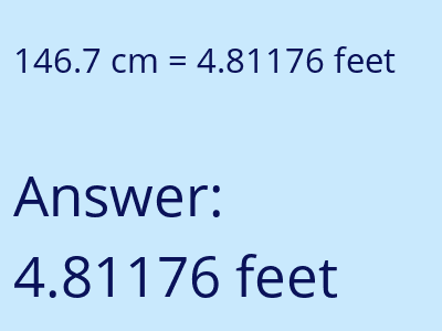 146.7 cm in feet image