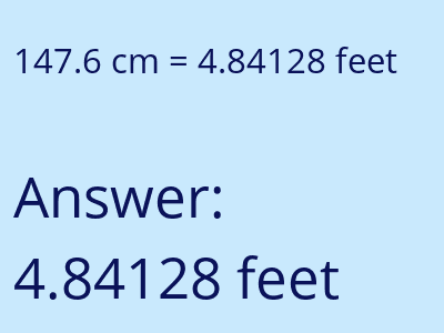 147.6 cm in feet image