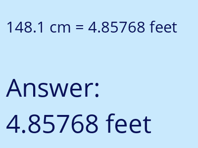148.1 cm in feet image