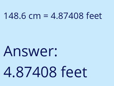 148.6 cm in feet image