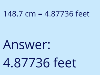 148.7 cm in feet image