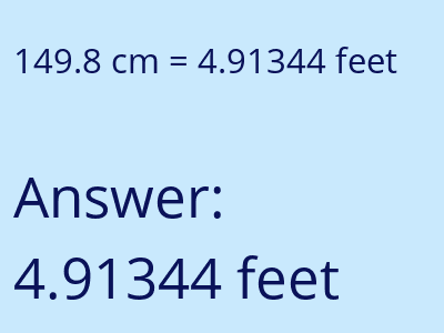 149.8 cm in feet image