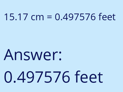 15.17 cm in feet image