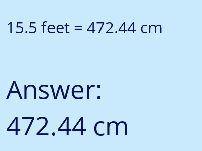 15.5 feet in cm image