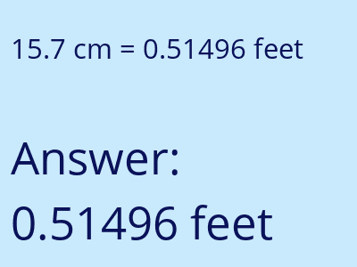 15.7 cm in feet image