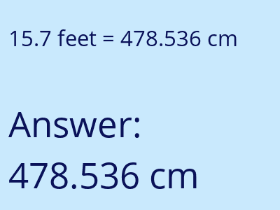 15.7 feet in cm image