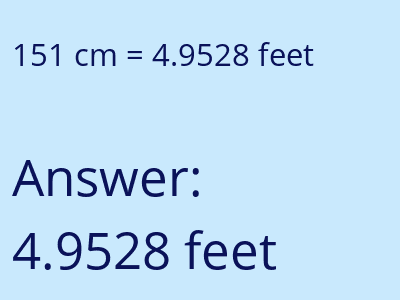 151 cm in feet image
