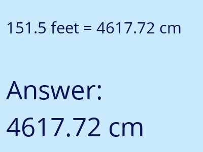 151.5 feet in cm image