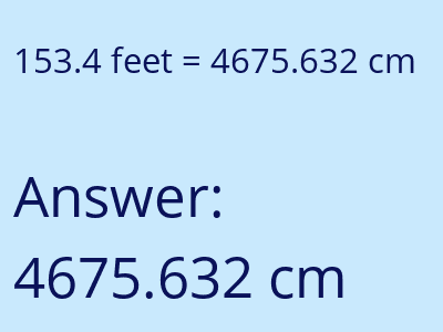 153.4 feet in cm image