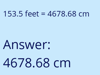 153.5 feet in cm image