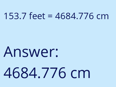 153.7 feet in cm image