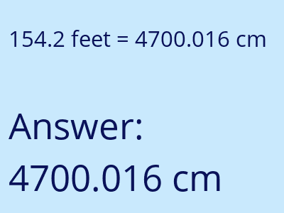 154.2 feet in cm image