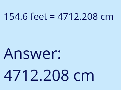 154.6 feet in cm image