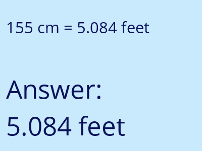 155 cm in feet image