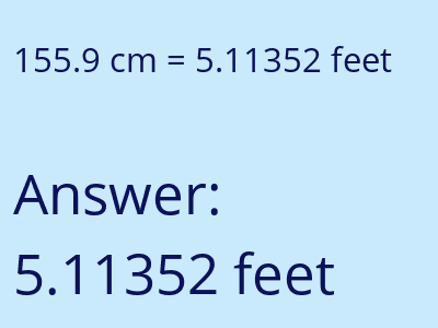 155.9 cm in feet image