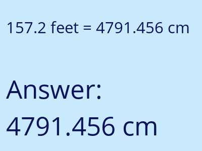 157.2 feet in cm image
