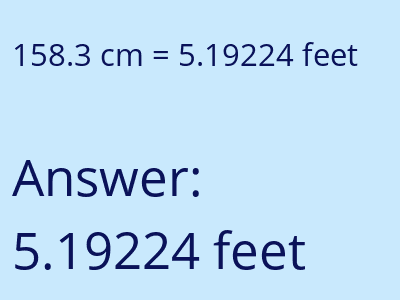 158.3 cm in feet image