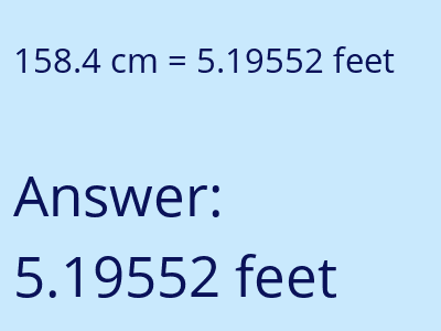 158.4 cm in feet image