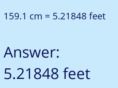 159.1 cm in feet image