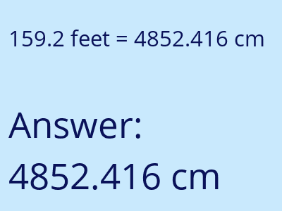 159.2 feet in cm image