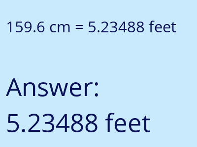 159.6 cm in feet image