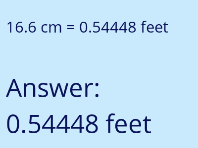 16.6 cm in feet image