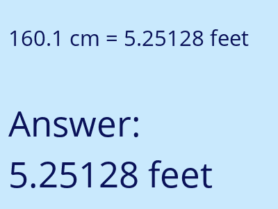 160.1 cm in feet image