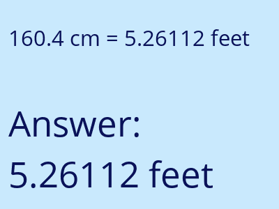 160.4 cm in feet image