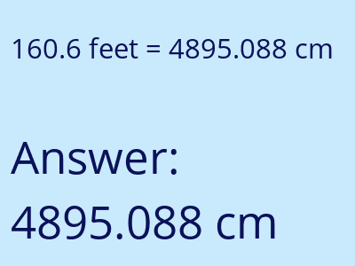 160.6 feet in cm image