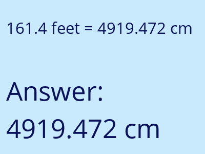 161.4 feet in cm image
