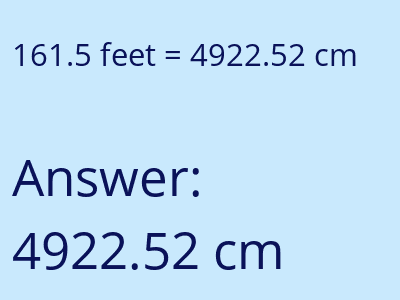 161.5 feet in cm image