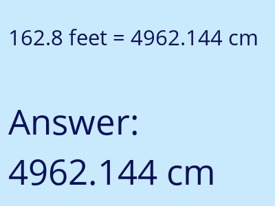 162.8 feet in cm image