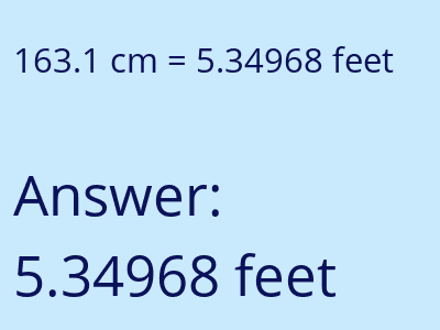 163.1 cm in feet image