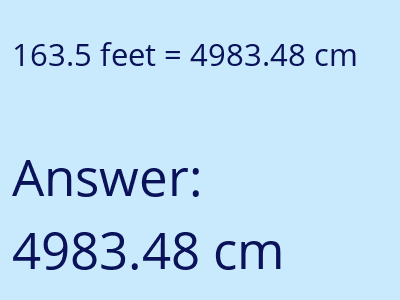 163.5 feet in cm image