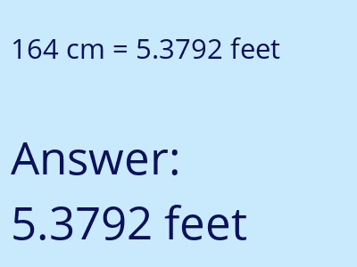 164 cm in feet image
