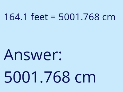 164.1 feet in cm image