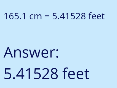 165.1 cm in feet image