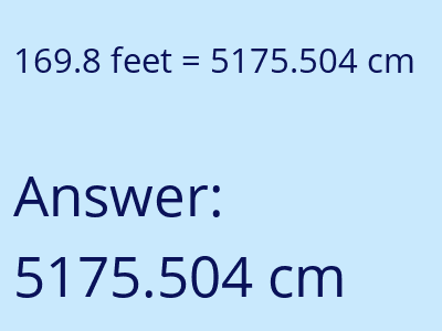 169.8 feet in cm image