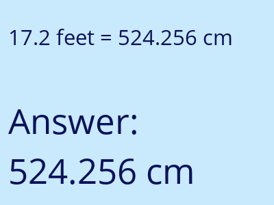 17.2 feet in cm image