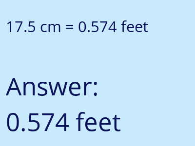 17.5 cm in feet image