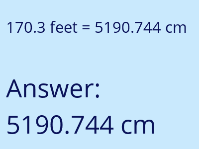 170.3 feet in cm image