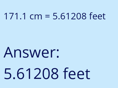 171.1 cm in feet image