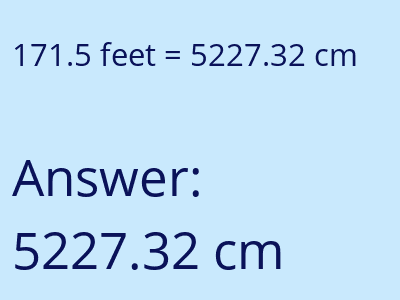171.5 feet in cm image