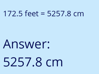 172.5 feet in cm image